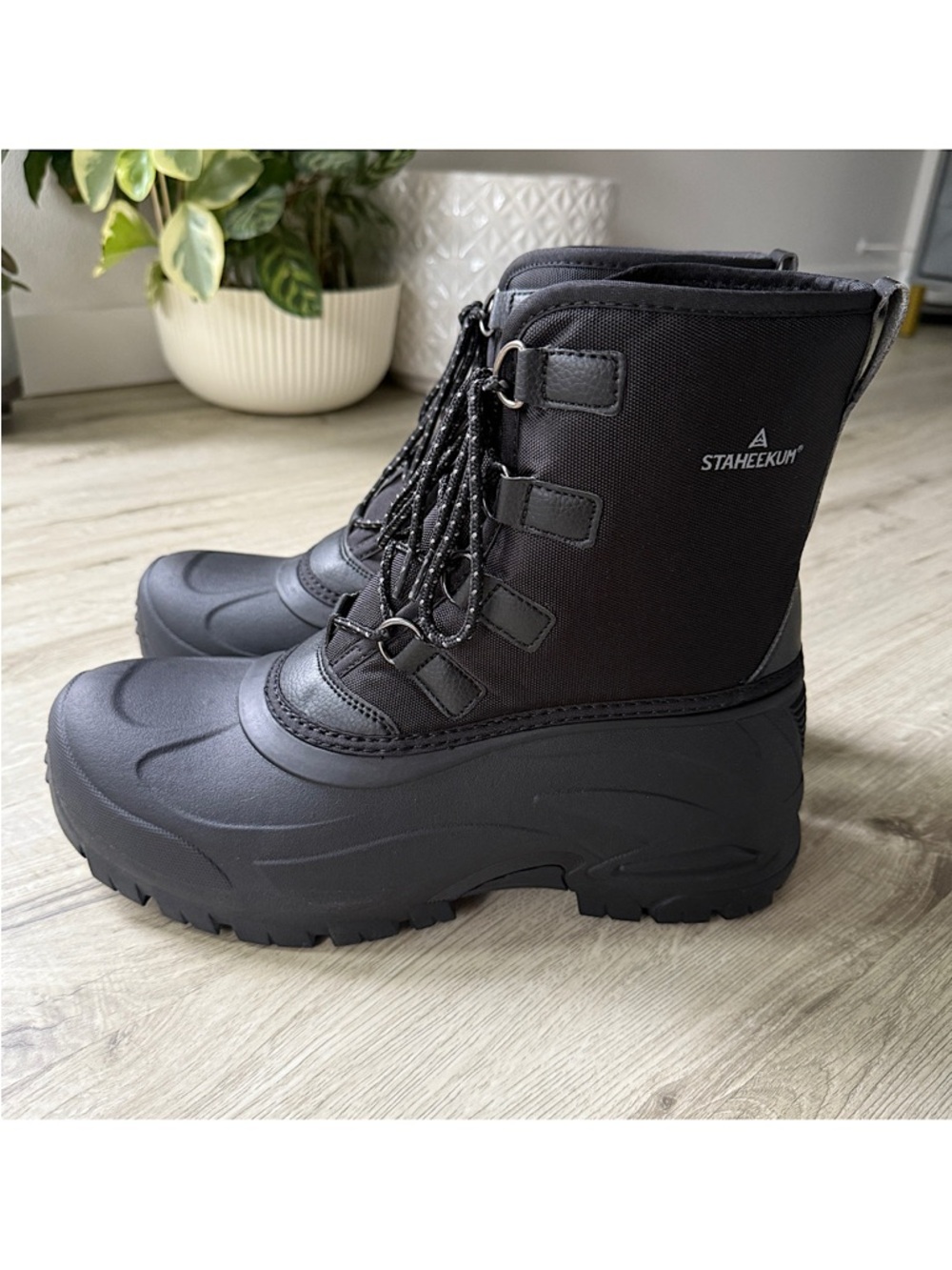 NEW Staheekum Insulated Winter Snow Boots Waterproof Men’s Black -20🌡️ 3M w/box